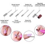 Nail Drill Machine Portable Rechargeable Electric Nail Drill Pen for Manicure Nail Gel Polisher Tools (Color Pink)