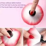 Nail Art Soft Nail Cleaner Brush Mini Stainless Steel Handle Remove Dust Small Multicolor (Pack of 1).