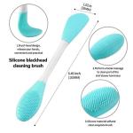 Silicone Face Scrubber Exfoliating Brush Face Mask Applicator  (Pack of 1)Multicolor.