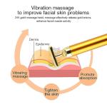 24k Golden Pulse Facial Massager, T-Shape Electric Sign Face Massage Tools ( Pack of 1).