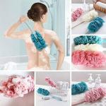 Back Scrubber for Shower, Long Handle Bath Sponge Shower Brush with Hand loofah Multicolour  (Pack of 1).