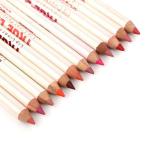 High quality makeup matte colorful wood material lipliner lip pencil 1 pcs