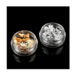 Professional 12 Box Gold Silver Copper Foil Tinfoil Paillette Chip Foil Nail Glitter(Pack of 1).