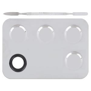 Stainless Steel Mixing Makeup Plate Tool. (Pack of 1)
