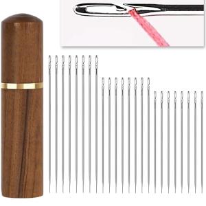 30pcs Quilting Needle Self-Threading Quilting Needle with Wooden (Pack of 1).