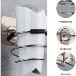 Hair Dryer Holder Rack Blower Organizer Shelf Stainless Steel Stand Storage for Bathroom Barber Hairdryer Holder