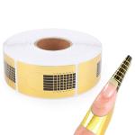 Poly Nail Gel Nail Forms Nail Extension Tips Guide Paper( 100 Sticker Roll) Pack of 1