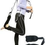 Foot Stretcher Strap for Ankle and Hamstring Muscles | Smart Yoga Straps (Black).