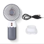 Mini Rechargeable Fan Handheld USB Fan with Brushed Motor, (Pack of 1)White