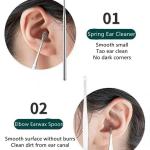 6 Pcs Ear Wax Cleaner, Ear Pick Earwax Removal Kit, Ear Cleansing Tool Set, with a Storage Box (Silver, 6pcs)