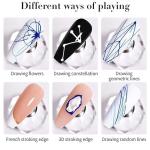 Gel for Nail Art Elastic Painted Nail Gel Polish for Pulling Drawing Line Nail Decoration Spider Nail Set (White)