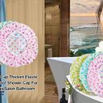 Elastic Shower Cap Waterproof Hair Spa Dye Women Bathing Salon Bathroom Caps, Multi-design(Pack of 4).