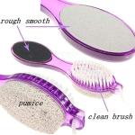4 In 1 Foot Pedicure Brush Foot File (Multicolor)