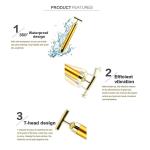 24k Golden Pulse Facial Massager, T-Shape Electric Sign Face Massage Tools ( Pack of 1).