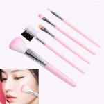 Mini 5 In 1 Makeup Mini Brushes Set for Women's & Girls (Pink).