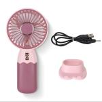 Mini Rechargeable Fan Handheld USB Fan with Brushed Motor, (Pack of 1)White