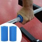Dumbbell Grips, Non-Slip Comfort Grip (Blue) 1 Pair
