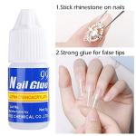 5 Pcs Nail Glue For Artificial Nail Waterproof Nail Adhesive Bottle (White)