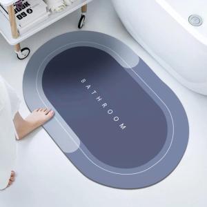 Mat for Bathroom Quick Dry Rubber Backed Anti-Slip / Non Slip Floor rectangular Mat for Home(Pack of 1).