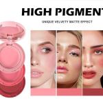 3in1 lip and cheek tint cream blush Pink, Peach, Red color.( Pack of 1)