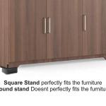 Refrigerator Stand, Washing Machine Stand, Furniture Base Stand (Pack of 4)Black.