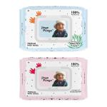 PREMIUM BABY WIPES WITH ALOE VERA, GRAPE FRUIT EXTRACT & VITAMIN E (72 wipes, Combo of 2)