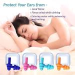 (2 Pair) Waterproof Ear Plugs, Concert, Study, Loud Noise Reducing Ear Plug Multicolor.