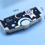 Multi-Functional Pencil Box For Kids, Space Pencil Box For Boys & Girls, Magnetic Pencil Box (Pack of 1).