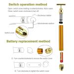 24k Golden Pulse Facial Massager, T-Shape Electric Sign Face Massage Tools ( Pack of 1).
