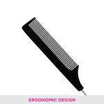 ail Comb For Women Hair Styling/Steel Tail Pin Comb Steel Pintail (Black).