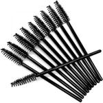 50 Pcs Disposable Eyelash Brushes Mascara Brushes Eye Lash Eyebrow (Black).
