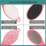 4 In 1 Foot Pedicure Brush Foot File (Multicolor)