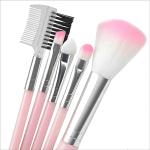 Mini 5 In 1 Makeup Mini Brushes Set for Women's & Girls (Pink).