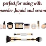 4 in 1 Makeup Foundation Brush (Golden) Pack of 1.