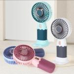 Mini Rechargeable Fan Handheld USB Fan with Brushed Motor, (Pack of 1)White