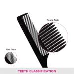 ail Comb For Women Hair Styling/Steel Tail Pin Comb Steel Pintail (Black).