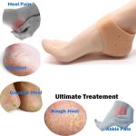 Silicone Half Heel Protector Socks Moisturizing Socks For Foot-Care, Heel.( 1 Pair).