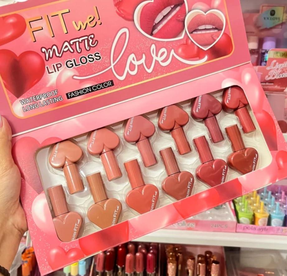 Korean heart Shape Lip-Gloss lipstick (Pack of 1) Multicolor.