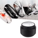 Gel for Nail Art Elastic Painted Nail Gel Polish for Pulling Drawing Line Nail Decoration Spider Nail Set (White)