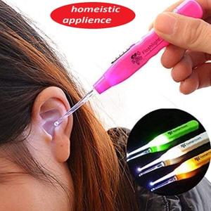 Ear Cleaning Tool Q-tip with Flashlight and Three Accessories ( Pack of 1)