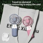 Mini Rechargeable Fan Handheld USB Fan with Brushed Motor, (Pack of 1)White