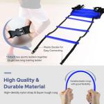 Pro Agility Ladder Agility Training Ladder Speed 12 Rung with Carrying Bag( Multicolor).