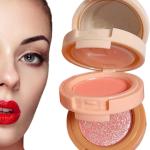 Professional Long Lasting Waterproof 3in1 Makeup Blusher & Highlighter For Girls & Women Pack of 1