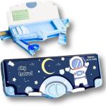 Multi-Functional Pencil Box For Kids, Space Pencil Box For Boys & Girls, Magnetic Pencil Box (Pack of 1).