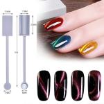 3D CAT EYES NAIL ART MAGNET TOOL SET WITH DOUBLE HEAD FLOWER DESIGN NAIL MAGNET PENS  (PACK OF 2)