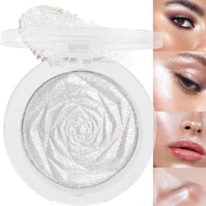 Professional Makeup Baked Powder For ever Highlighter Blusher White Silver ( 1 Piece).