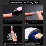 Clips for Poly gel, Nail Extension Gel Quick Building Nail Tips Clip (pack of 10).