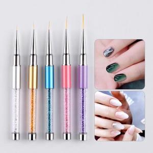 PREMIUM 5pcs Nail Art Liner Brushes, Nails Gel Polish Painting Nail Art Design Brush Pen Set(Multicolour).