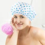 Elastic Shower Cap with Elastic Bands for Women (4 Piece Multicolor)
