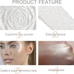 Professional Makeup Baked Powder For ever Highlighter Blusher White Silver ( 1 Piece).
